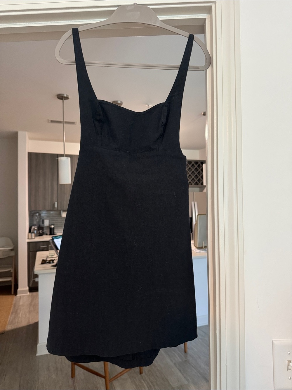 Free people Black Square-Neck mini Dress